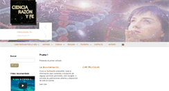 Desktop Screenshot of cienciarazonyfe.com