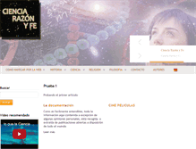 Tablet Screenshot of cienciarazonyfe.com